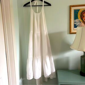 Xirena Reagen Dress Gauze Brushed Cotton Small White Beach Resort Coastal